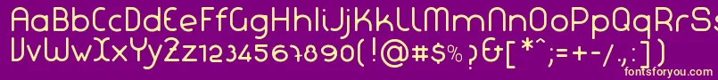 LaChataNormal Font – Yellow Fonts on Purple Background