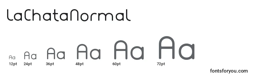 Размеры шрифта LaChataNormal