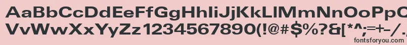 Шрифт UniqueExtendedBold – чёрные шрифты на розовом фоне