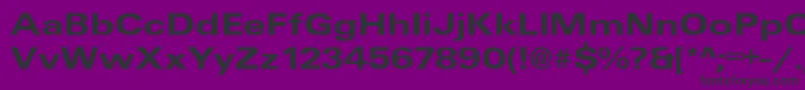 フォントUniqueExtendedBold – 紫の背景に黒い文字