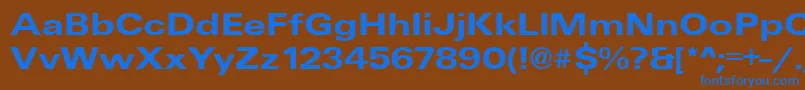 UniqueExtendedBold Font – Blue Fonts on Brown Background
