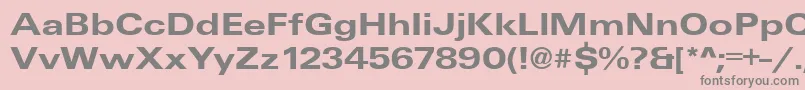 Шрифт UniqueExtendedBold – серые шрифты на розовом фоне