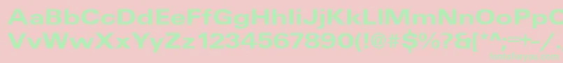 fuente UniqueExtendedBold – Fuentes Verdes Sobre Fondo Rosa