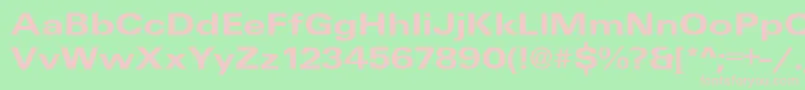 UniqueExtendedBold Font – Pink Fonts on Green Background