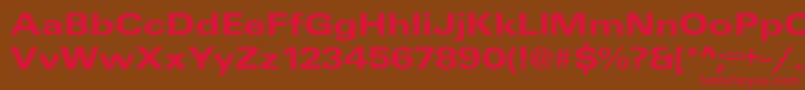 UniqueExtendedBold Font – Red Fonts on Brown Background