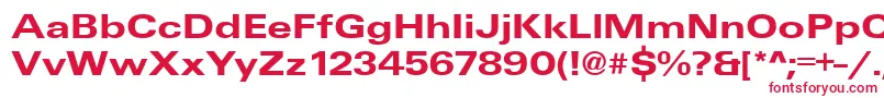 UniqueExtendedBold Font – Red Fonts on White Background