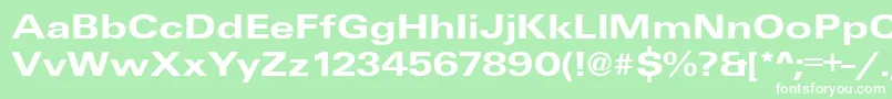 UniqueExtendedBold Font – White Fonts on Green Background
