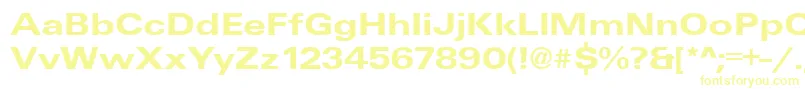 Шрифт UniqueExtendedBold – жёлтые шрифты