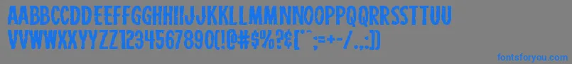 Carnivalcorpseexpand Font – Blue Fonts on Gray Background