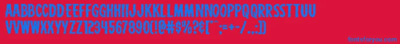 Carnivalcorpseexpand Font – Blue Fonts on Red Background