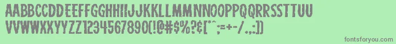 Carnivalcorpseexpand Font – Gray Fonts on Green Background