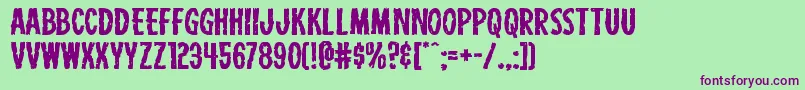 Carnivalcorpseexpand Font – Purple Fonts on Green Background