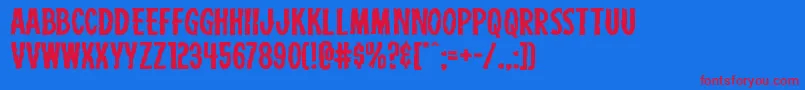 Carnivalcorpseexpand Font – Red Fonts on Blue Background