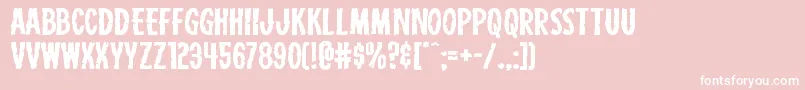 Carnivalcorpseexpand Font – White Fonts on Pink Background