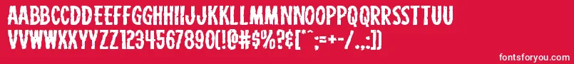 Шрифт Carnivalcorpseexpand – белые шрифты на красном фоне