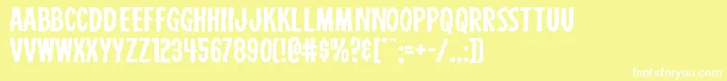 Carnivalcorpseexpand Font – White Fonts on Yellow Background