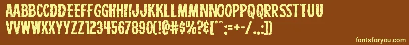 Carnivalcorpseexpand Font – Yellow Fonts on Brown Background