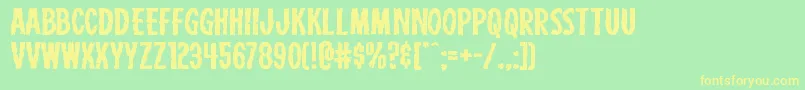 Carnivalcorpseexpand Font – Yellow Fonts on Green Background