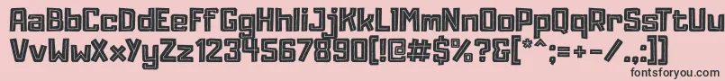 AdumuInline Font – Black Fonts on Pink Background