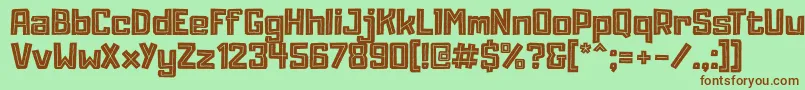 AdumuInline Font – Brown Fonts on Green Background