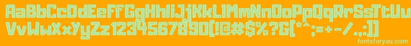AdumuInline Font – Green Fonts on Orange Background