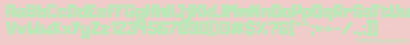 AdumuInline Font – Green Fonts on Pink Background