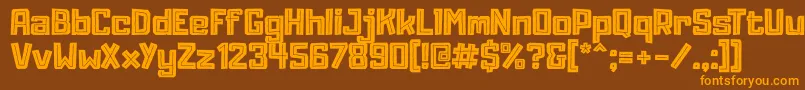 AdumuInline Font – Orange Fonts on Brown Background