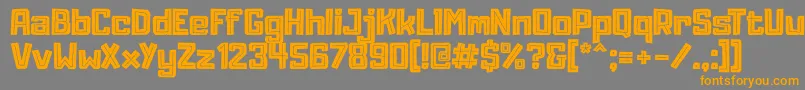 AdumuInline Font – Orange Fonts on Gray Background