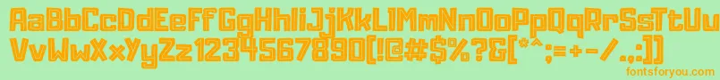 AdumuInline Font – Orange Fonts on Green Background