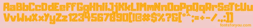 AdumuInline Font – Orange Fonts on Pink Background
