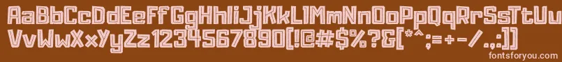 AdumuInline Font – Pink Fonts on Brown Background