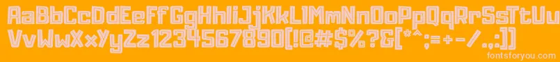 AdumuInline Font – Pink Fonts on Orange Background