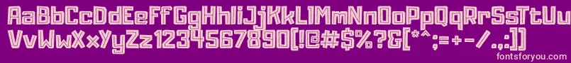 AdumuInline Font – Pink Fonts on Purple Background