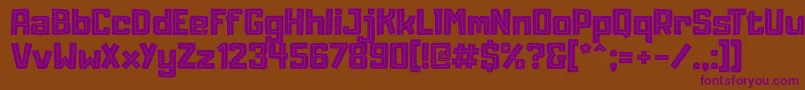 AdumuInline Font – Purple Fonts on Brown Background