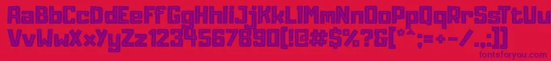 Police AdumuInline – polices violettes sur fond rouge