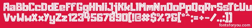 Шрифт AdumuInline – белые шрифты на красном фоне