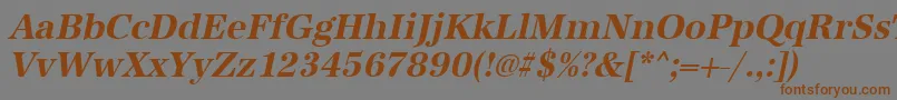 UrwantiquatnarBoldOblique Font – Brown Fonts on Gray Background
