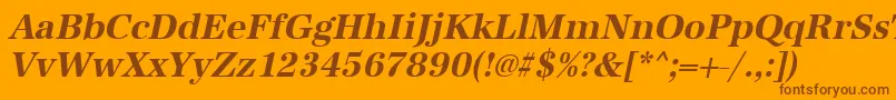 UrwantiquatnarBoldOblique Font – Brown Fonts on Orange Background
