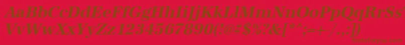 UrwantiquatnarBoldOblique Font – Brown Fonts on Red Background
