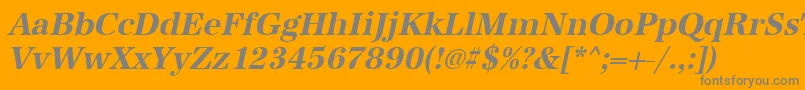 UrwantiquatnarBoldOblique Font – Gray Fonts on Orange Background