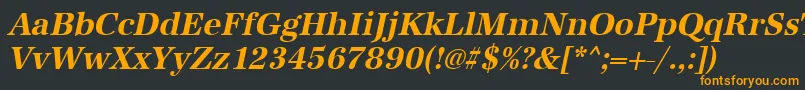 UrwantiquatnarBoldOblique Font – Orange Fonts on Black Background