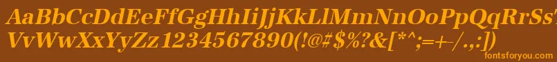 UrwantiquatnarBoldOblique Font – Orange Fonts on Brown Background