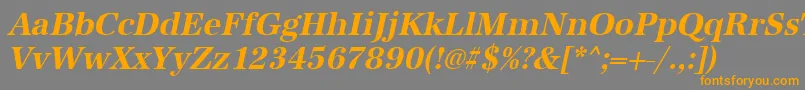 UrwantiquatnarBoldOblique Font – Orange Fonts on Gray Background