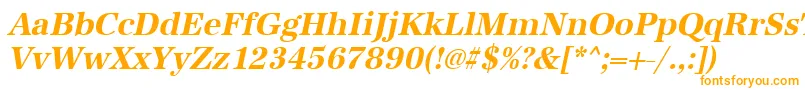 UrwantiquatnarBoldOblique-Schriftart – Orangefarbene Schriften