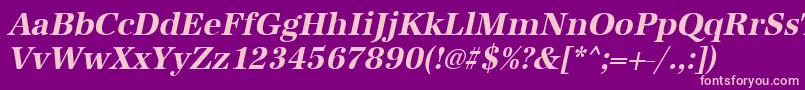 UrwantiquatnarBoldOblique Font – Pink Fonts on Purple Background