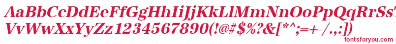 Шрифт UrwantiquatnarBoldOblique – красные шрифты