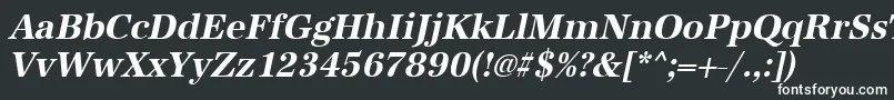 Шрифт UrwantiquatnarBoldOblique – белые шрифты на чёрном фоне