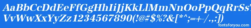 UrwantiquatnarBoldOblique Font – White Fonts on Blue Background