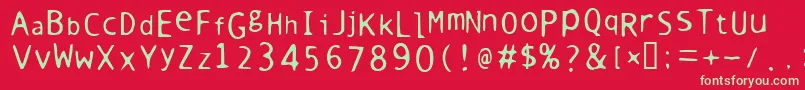 Warmmilk Font – Green Fonts on Red Background
