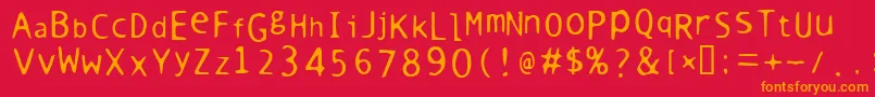 More about Warmmilk Font Warmmilk Font – Orange Fonts on Red Background